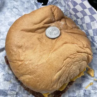 Large 9&quot; Triple Cheeseburger