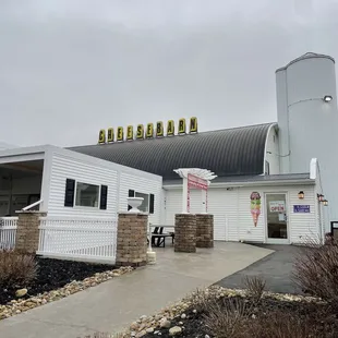 the outside of the building