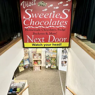 Watch your step! Stairs to the first floor