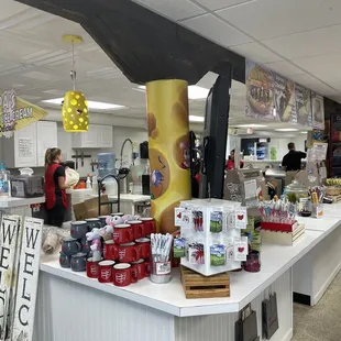 At the front entrance