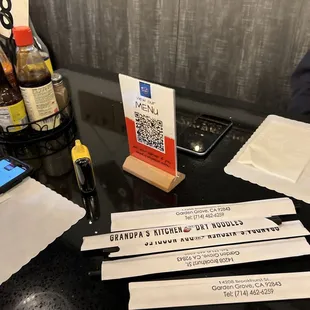 Convenient menu