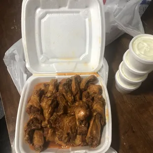 Special # 2  ( two pizza and 25 wings) mild wings extra crispy , very tasty.