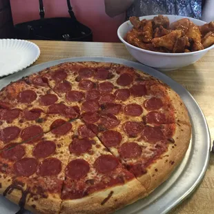 Pizza and wings