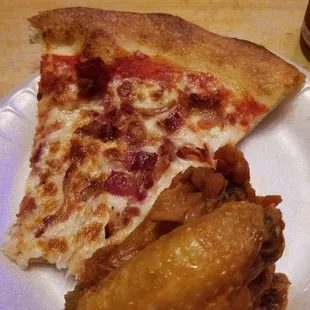 Bacon pizza mild wings