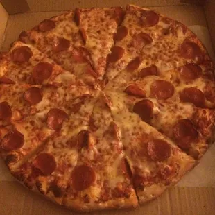 Extra large pepperoni. Very very good