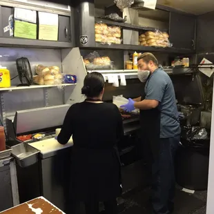 Not far from the kitchen when ordering.