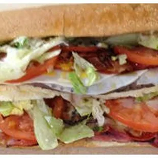 a close up of a sandwich