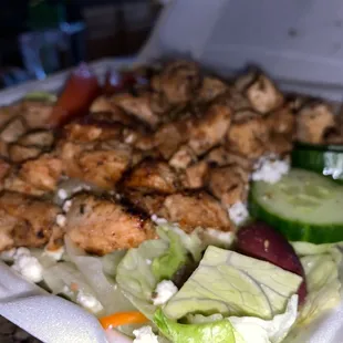 Large grilled Chicken Greek Salad