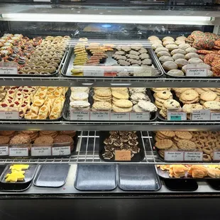 Display case of cookies