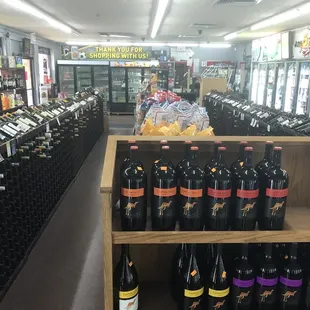 Interior - lots of wine &amp; other beverages.
