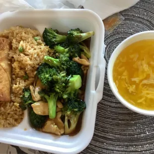 Lunch special chicken and broccoli. Only $7.60 including tax.