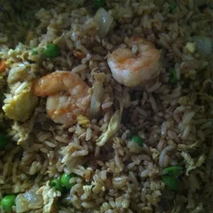 Shrimp fried rice is the best.