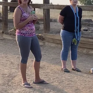 Being told by both woman whom I never talked to before to and I quote " get your ghetto ass and your ghetto ass dogs out of here"