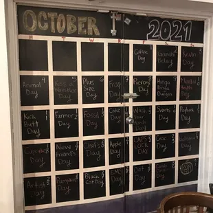 October fun calendar!