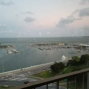 Views of the marina and Corpus Christi bay.