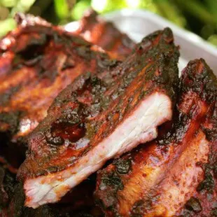 ribs on a plate