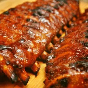 ribs on a cutting board