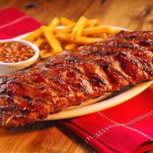 ribs and french fries