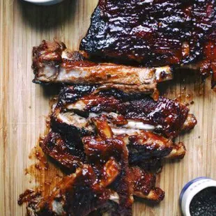 ribs, food, bbq ribs