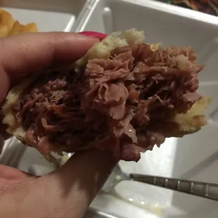 Corned beef pita.