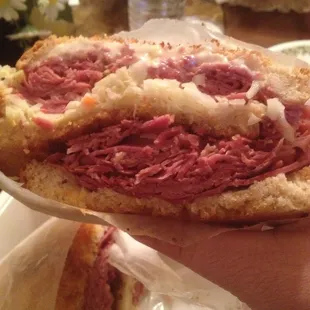 Reuben with Swiss and slaw....Mmmm