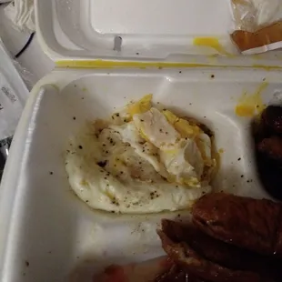 All wrong French toast and fried egg!!