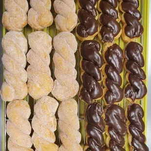 Sugar twists &amp; chocolate twists