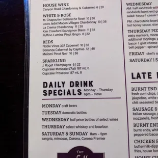 Drink specials