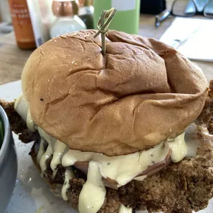 daily lunch feature: crispy chicken cordon bleu