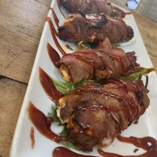 Petite Jean Pepper Bacon Al Pastor jalapeño poppers -- AMAZING