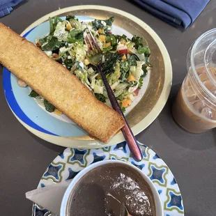 Chopped salad minus the chicken. And mushroom soup