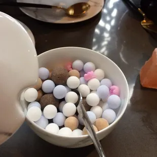 Cutest little sugar cubes for tea service!