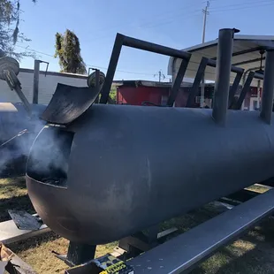 Turkeys smoking for 2018 Thanksgiving