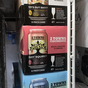 a display of town's finest beverages