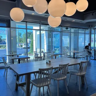 The seating area