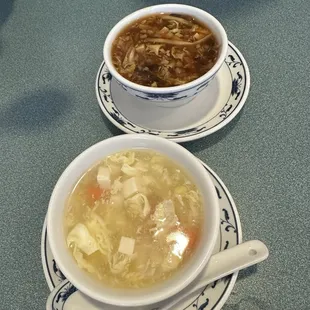 Hot &amp; sour soup and Egg flower soup