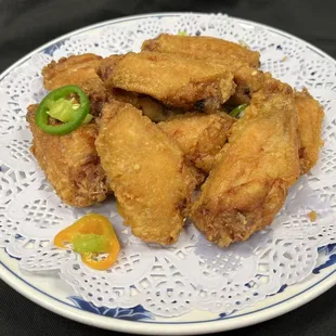 a plate of fried chicken