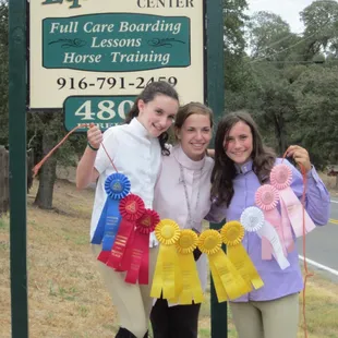 Chloe, Rose and Meagan after a show.