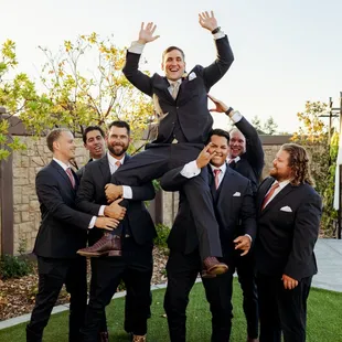 Groomsmen in the Wedding Garden