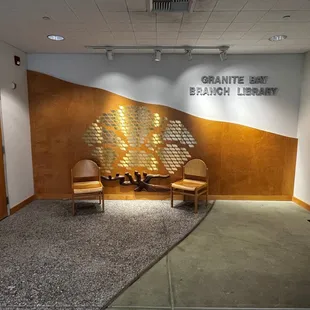 Inside entrance to the library