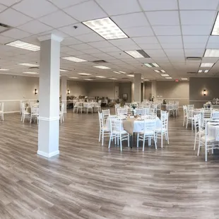 Example of a wedding reception set up.