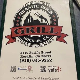 The delicious menu
