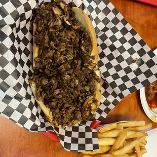 Mushroom cheesesteak