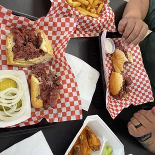 We got the number 7 I believe. The pastrami sandwich, 6 piece wings, and a side of fries