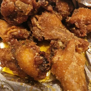 There was more. Forgot to take a picture first. (Garlic Parmesan wings)