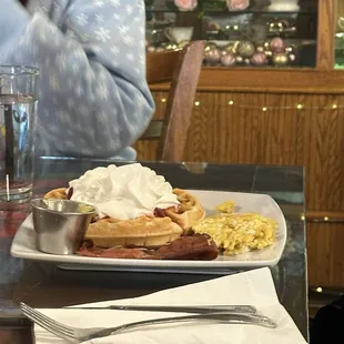 a plate of food on a table