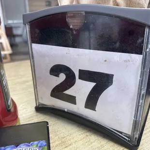 Table Number