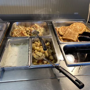 a breakfast buffet