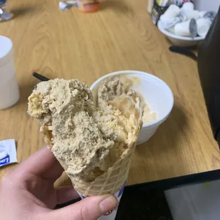 Icecream that is disfigured because I put it in a bowl lol