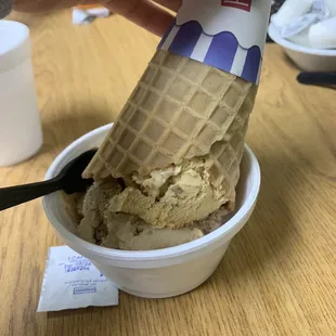 Pumpkin and bourbon something flavored icecream